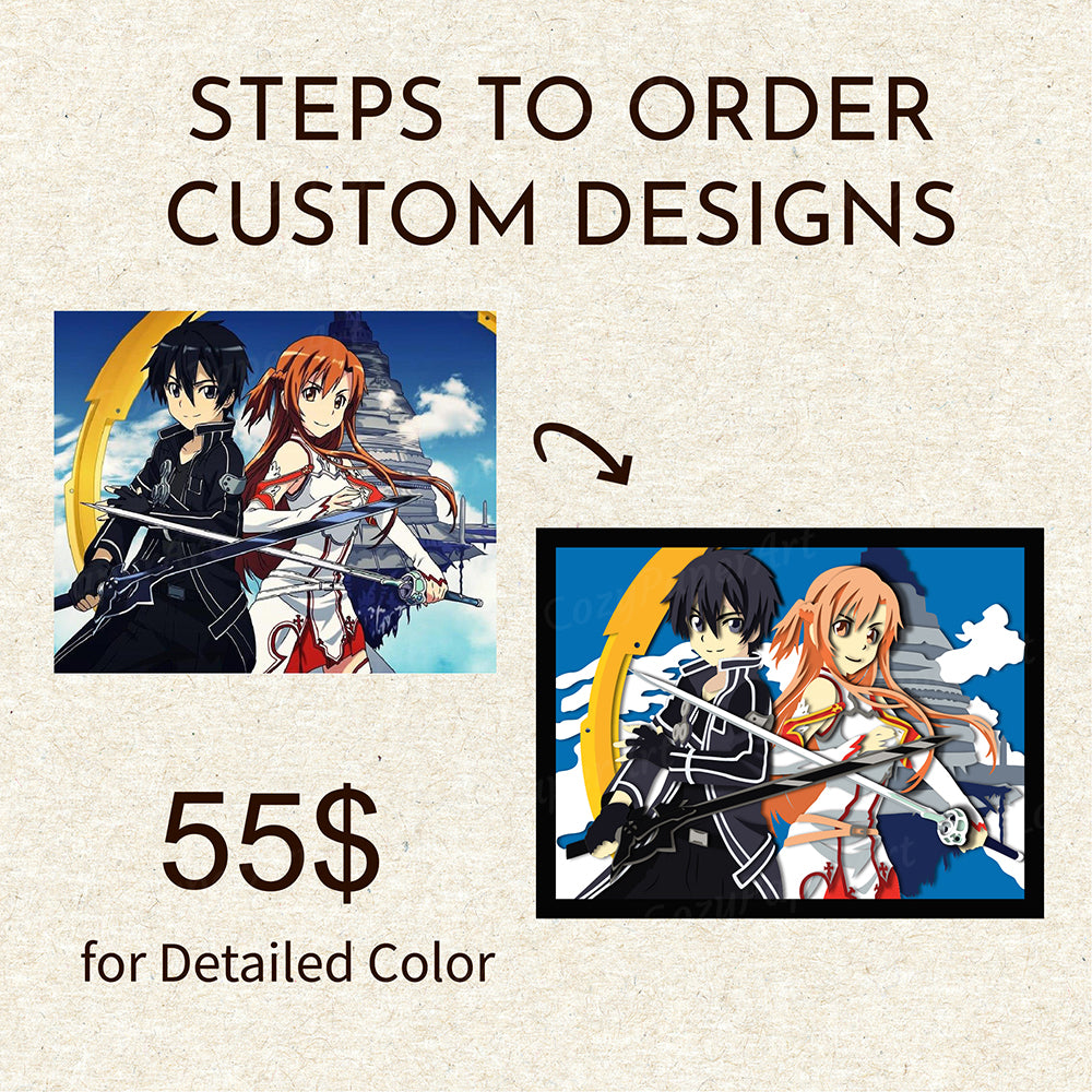 Detailed Color Custom Designs - Paper Cut Shadow Box File - CozyPaperArt
